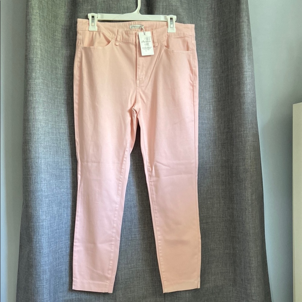 NWT Peter Millar Women’s Twill Pant Light Pink Stretch Jeans 10